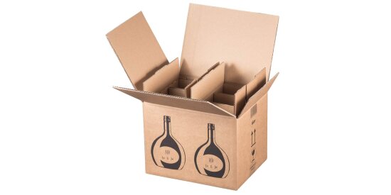 Bocksbeutel Bottle Carton 0.75 Liter