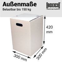Single piece cardboard stool white | 300x300x420 mm
