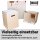 1-piece cardboard stool white | 300x300x420 mm