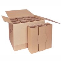 Bottle shipping cartons | 12 bottles 0,75 - 1 L | 430x310x376 mm