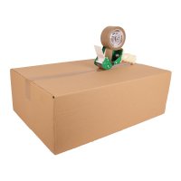 PVC adhesive tapes - strong adhesive strength | 50 mm x 66 m | brown