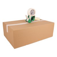 Thread-reinforced PVC adhesive tapes - strong adhesive strength | 50 mm x 66 m | white