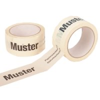 Printed paper adhesive tapes | 50 mm x 50 m | 1c printing | white