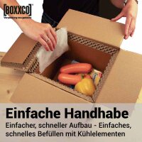 BOXXcool Faltkartons mit Wabeninlay | 237x187x190 mm | 7,5 Liter I DKN
