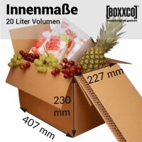 BOXXcool Faltkartons mit Wabeninlay | 407x227x230 mm | 20 Liter I DKN