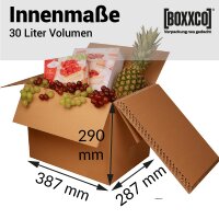 BOXXcool Faltkartons mit Wabeninlay | 387x287x290 mm | 30 Liter I DKN