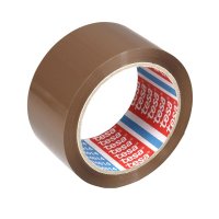 Tesa PP adhesive tapes 64014 - strong adhesive strength | 50 mm x 66 m | brown