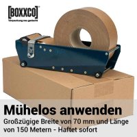 Nassklebebänder - gitterverstärkt | 70 mm x 150 lfm | braun