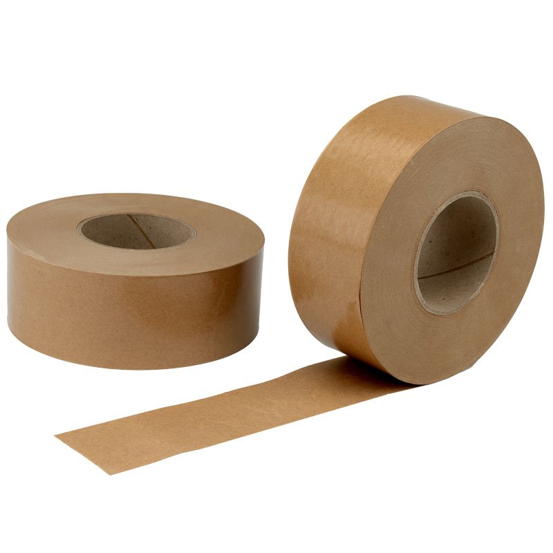 Wet adhesive tapes - unreinforced | 60 mm x 200 m | brown