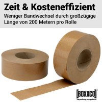Wet tape - unstrengthened | 60 mm x 200 lfm | brown