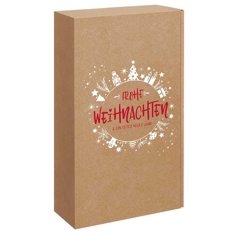 Christmas Joy gift boxes | 2 wine/sparkling wine bottles | 360 x 192 x 95 mm