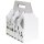 Bottle and beer carrier white with print | 213x140x269 mm