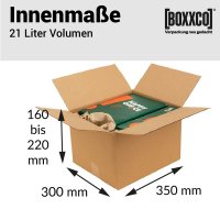 1-wall folding cartons 350x300x160-220 mm