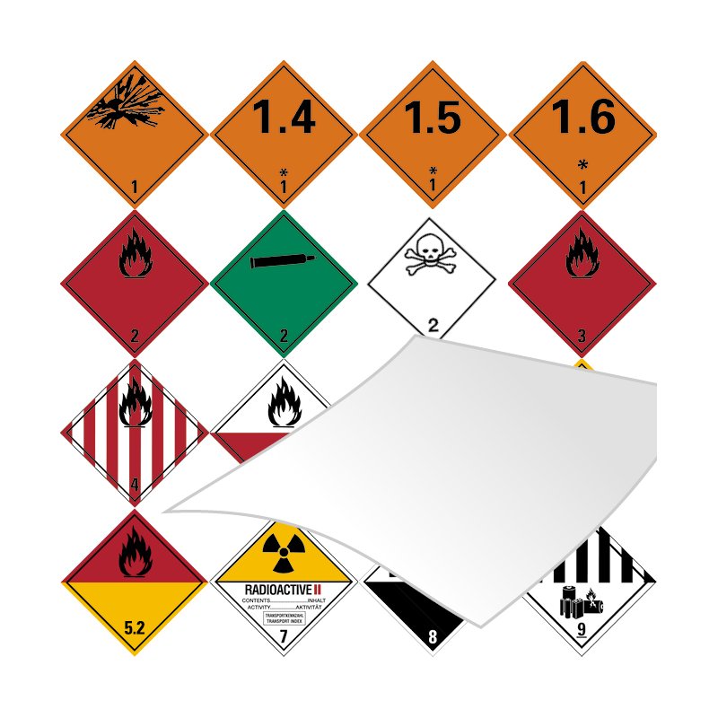 Dangerous goods labels | pieces