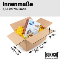 Double-walled folding boxes 285x190x140 mm