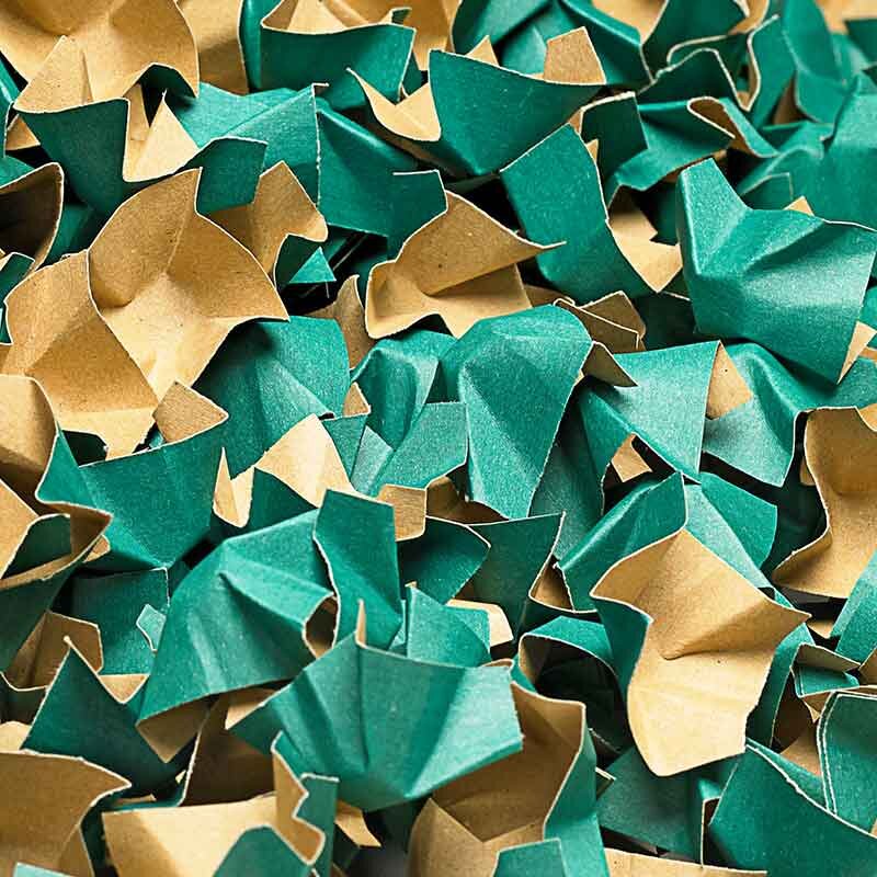 BOXXfill Füll- und Polsterchips Decofill - 120 L Karton | Grün I DKN