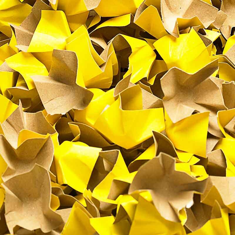 BOXXfill Füll- und Polsterchips Decofill - 240 L Karton | Gelb I DKN