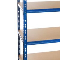 Metall-Schwerlastregal Blau 1800x1200x300 mm - 5 Böden