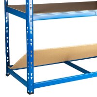 Metall-Schwerlastregal Blau 1800x1200x300 mm - 5 Böden