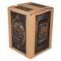 Single piece cardboard stool brown DIGITALPRINT | up to 500 pcs | 4c print