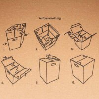 Single piece cardboard stool brown DIGITALPRINT | up to 500 pcs | 4c print