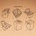 Single piece cardboard stool brown DIGITALPRINT | up to 500 pcs | 4c print
