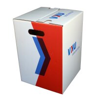 Single piece cardboard stool white PREMIUM PRINT | from 500 pcs | 4c print
