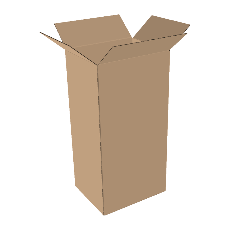 Single-wall folding boxes 150x100x300 mm