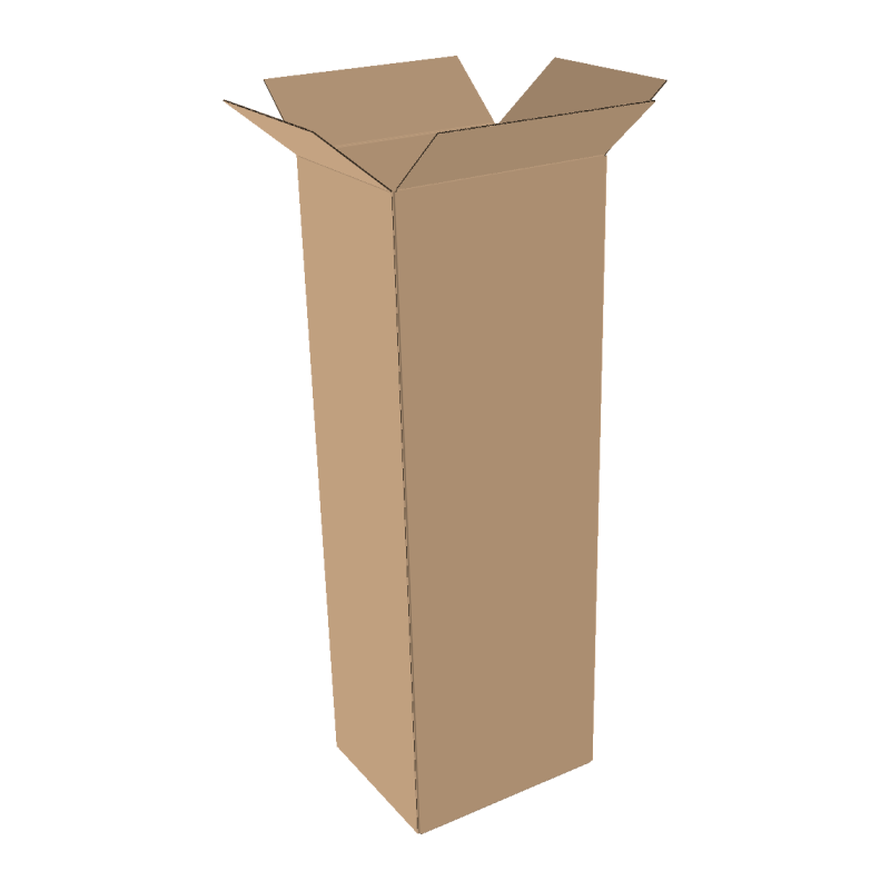 Single-wall folding boxes 150x100x550 mm