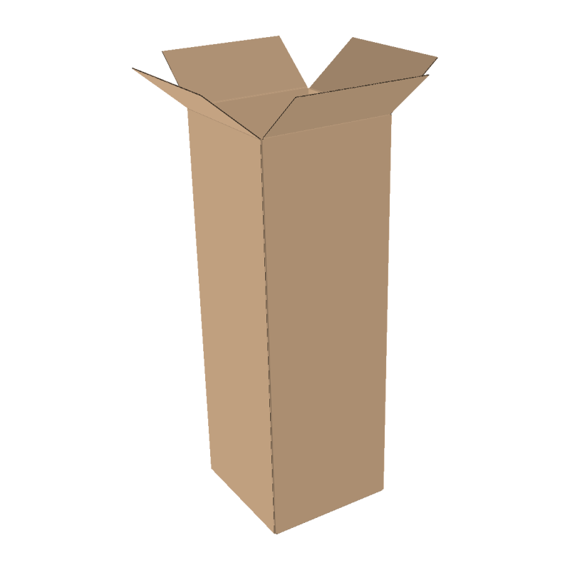 Single-wall folding boxes 150x150x500 mm