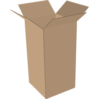 1-wall folding cartons 250x250x400 mm