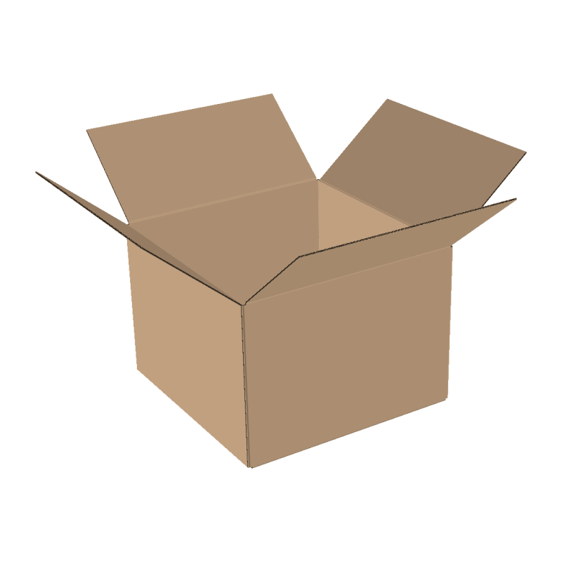 Single-wall folding boxes 350x300x250 mm