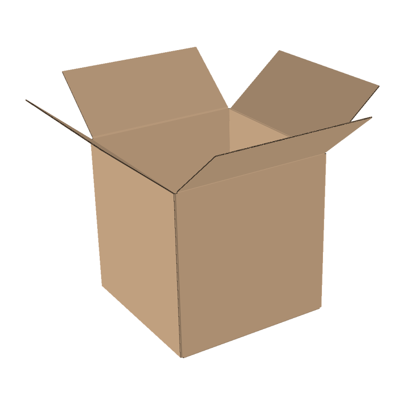 Single-wall folding boxes 350x300x300 mm