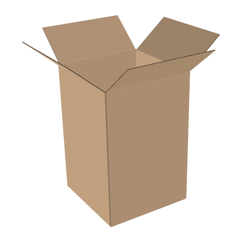 Single-wall folding boxes 350x300x500 mm