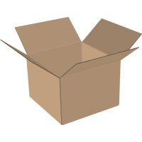 1-wall folding cartons 550x500x400 mm