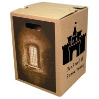 Single piece cardboard stool brown STANDARD PRINT | from 440 pcs | 1c print