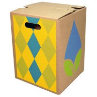 1-piece brown cardboard stool STANDARD PRINT | from 440 pieces | 2c printing