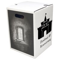 Single piece cardboard stool white STANDARD PRINT | from 440 pcs | 1c print