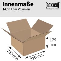 Single wall boxes 320x260x175 mm