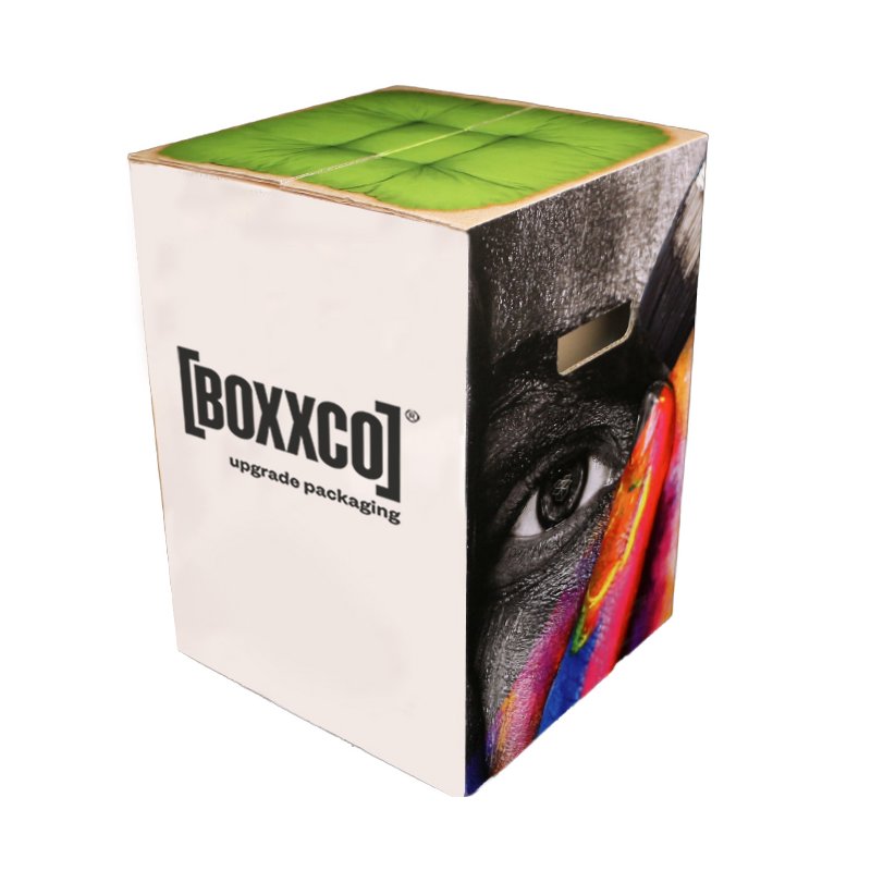 Multi-part cardboard stool DIGITAL PRINT | up to 500 pieces