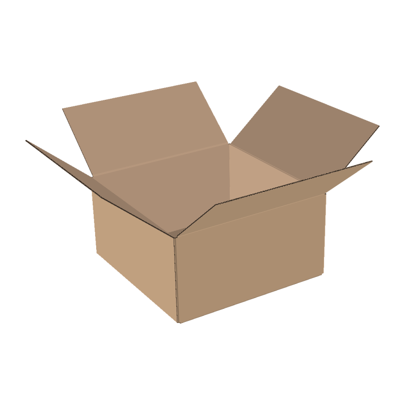 Double-walled folding boxes 350x350x150 mm