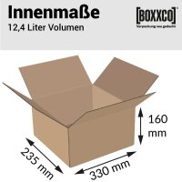 Single wall boxes 330x235x160 mm