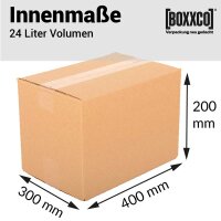 Single wall boxes 400x300x200 mm