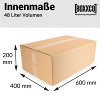 Double-walled folding boxes 600x400x200 mm