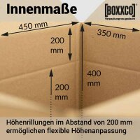 Single wall boxes 520x330x200-400 mm