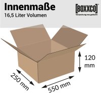 Single wall boxes 550x250x120 mm