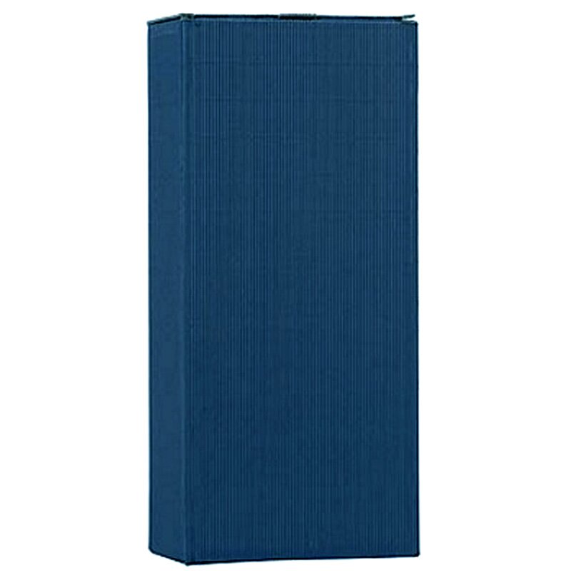 Faltschachteln Wellenstruktur Dunkelblau | 2 Weinflaschen | 168x80x365 mm