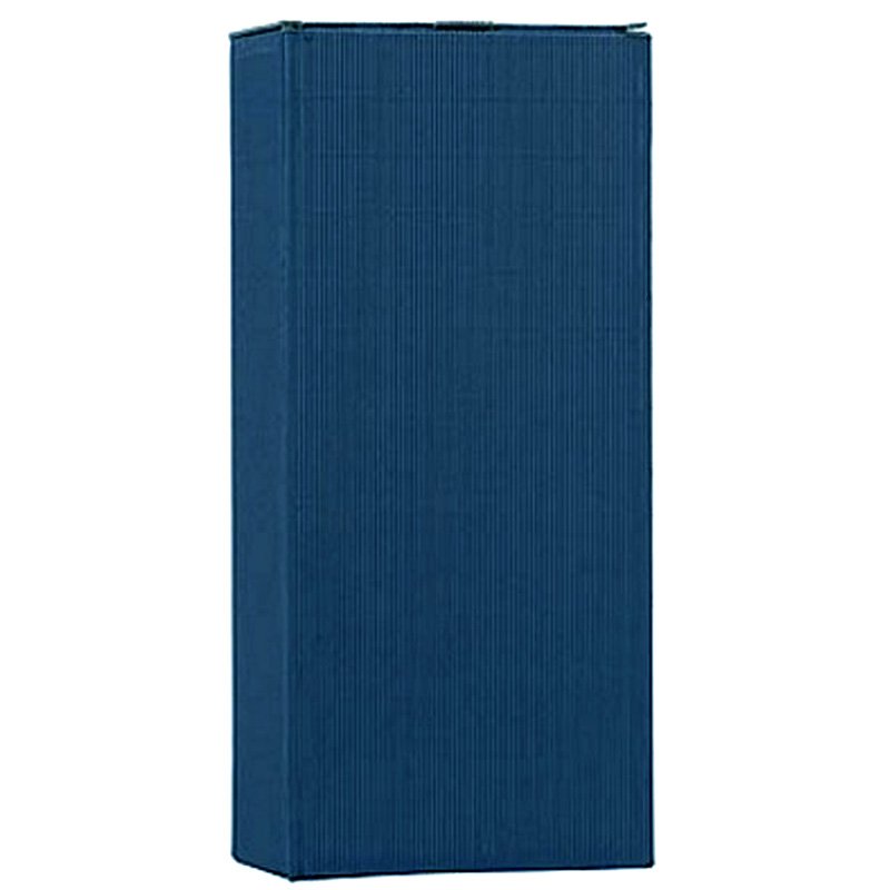Bottle folding boxes wave structure dark blue | 2 wine bottle | 168x80x365 mm
