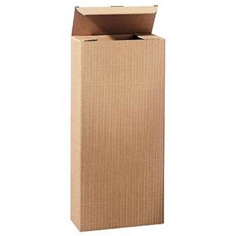 Bottle folding boxes with a natural corrugated structure | 2 wine bottles | 168 x 80 x 365 mm