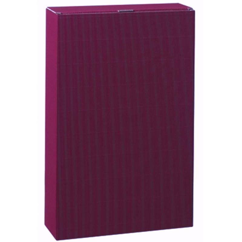 Bottle folding boxes with corrugated structure, Bordeaux | 3 wine bottles | 236x80x365 mm